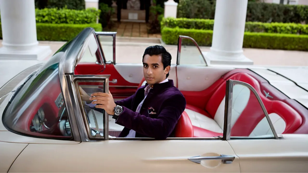 His Highness Maharaja Sawai Padmanabh Singh driving